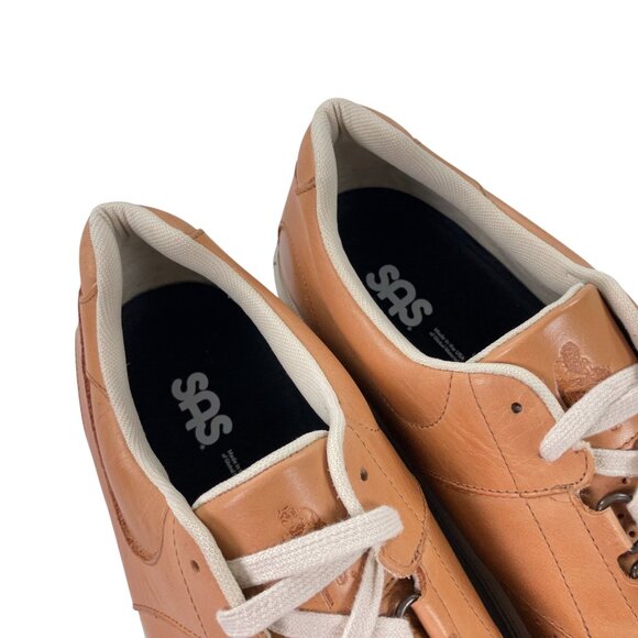 SAS High Street Lace Up Sneaker Mens Size 14 M Hazel Brown Leather NEW - Picture 7 of 9